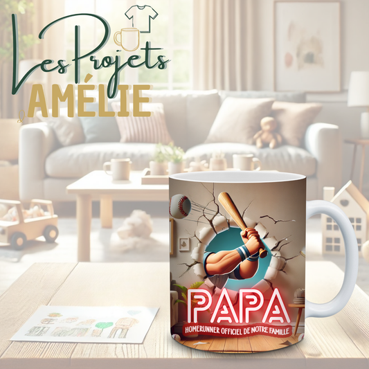 Tasse en céramique 15 oz – Papa homerunner officiel
