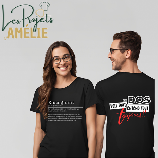 Chandail Enseignant - Le dos qui voit tout